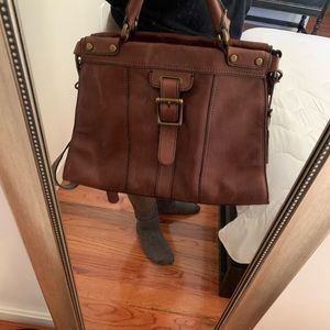 vintage fossil dark leather purse 🍁